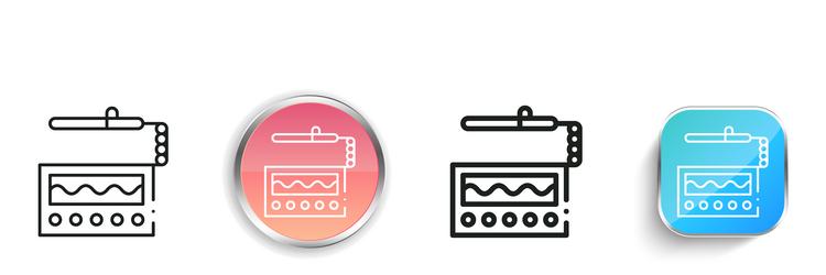 frequency icon thin linear regular and button vector image