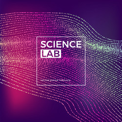 futuristic background with dynamic particles vector image