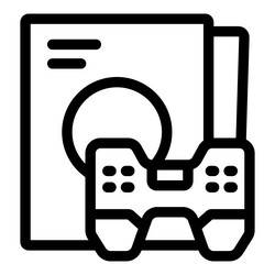 game console with gamepad for playing videogames vector image