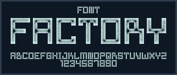 minimal geometric cyberpunk font typeface vector image