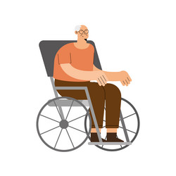 Disabled man in wheelchair Royalty Free Vector Image