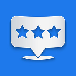 paper cut map pointer with star icon isolated vector image