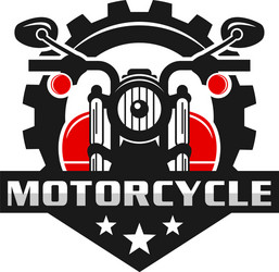 retro or vintage motorcycle emblem logo design Vector Image