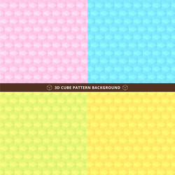 Seamless 3D Cube Pattern vector image