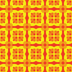 Seamless red and yellow pattern vector