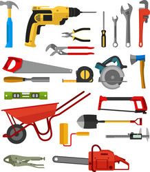 Various tool for builder and maintenance vector