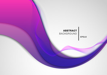 Abstract wave pink and blue gradient shape vector