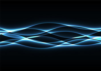 Blue flame curve layer abstract background vector