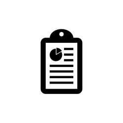 document icon with chart or graph vector image