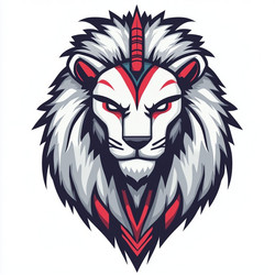 fierce lion logo for competitive esports team Vector Image