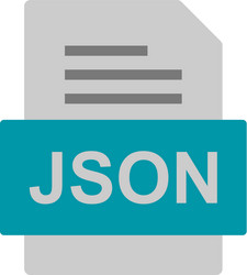 Json file document icon vector