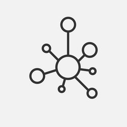 Network Connection Hub Icon vector image