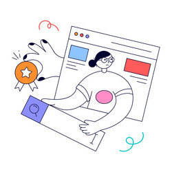 ready to use animated design of media content vector image