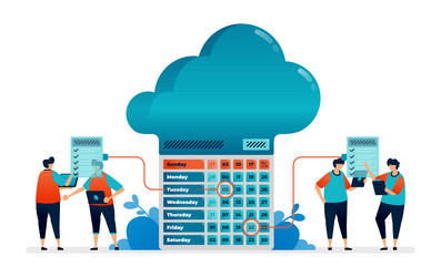 storage and completion of scheduling vector image