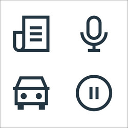 user interface line icons linear set quality vector image