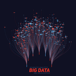 big data visualization futuristic vector image
