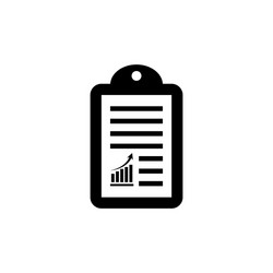 document icon with chart or graph vector image