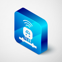 isometric smart sensor system icon isolated vector image