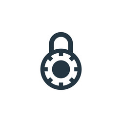 lock icon simple element for web vector image