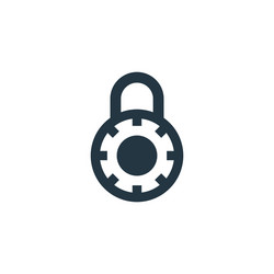 Lock icon simple element for web vector