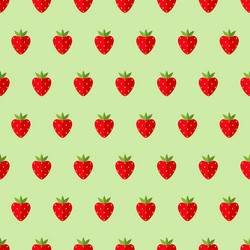 Seamless strawberry pattern vector