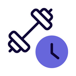 time duration of dumbbells set exercise period vector image