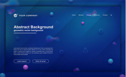 Trendy abstract background for your landing page vector