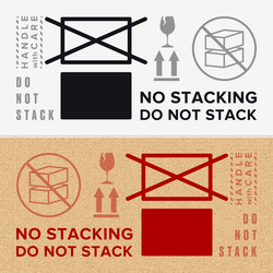 Do not stack packaging symbol sign and label Vector Image