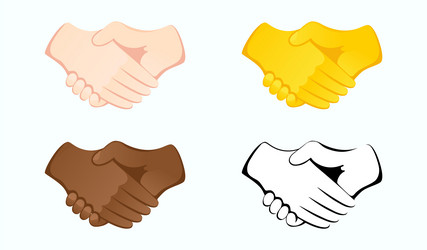 Handshake gesture chalk icon. Shaking hands emoji. Friends meeting