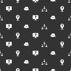 set project team base question mark and speech vector image