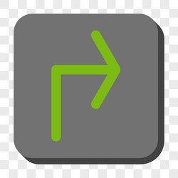 Turn right rounded square button vector