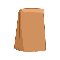 brown paper lunch bag cartoon vector