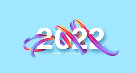 calendar header 2022 number on colorful abstract vector image
