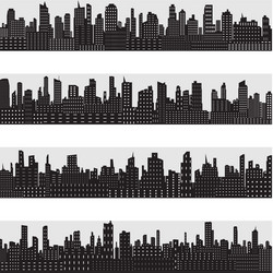 City skyline flat style vector