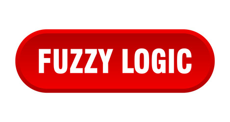 fuzzy logic button rounded sign on white vector image