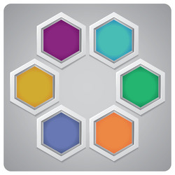 Hexagonal Frame Pattern vector image