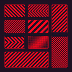 various red warning signs with diagonal lines vector image