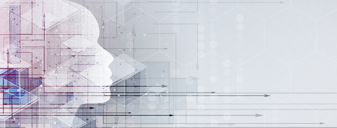artificial intelligence technology web background vector image