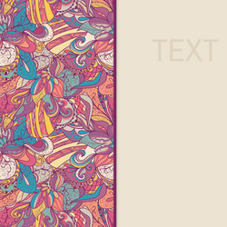 border with abstract hand-drawn pattern vector image