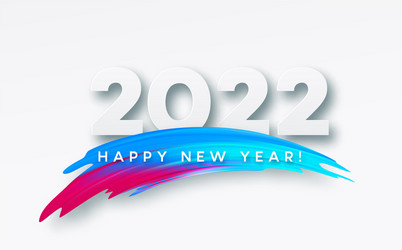 Calendar header 2022 number on colorful abstract vector