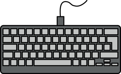 computer keyboard isolated icon vector image