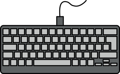 Computer keyboard isolated icon vector