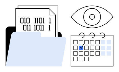 data organization and monitoring with file folder vector image