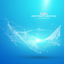 dot line and surface consisting of abstract vector image