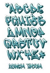 Graffiti Font - Bold Script Alphabet vector image