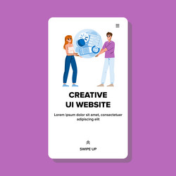 interface creative ui website vector image