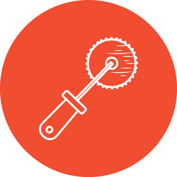 isolated roller docker block style icon vector image