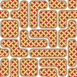 seamless pattern with puzzles of red berry pie vector image