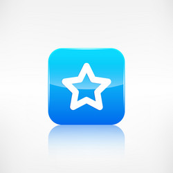 star favorite sign web icon application button vector image