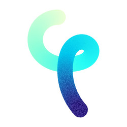 abstract fluid gradient shape with 3d liquid vector image
